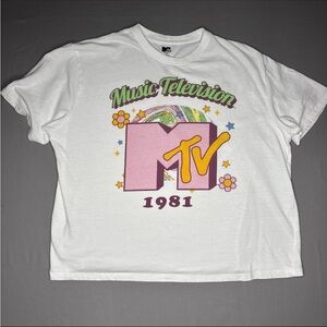 MTV Music Television Women's 3X T-Shirt Graphic Print Short Sleeve Crew Neck Tee